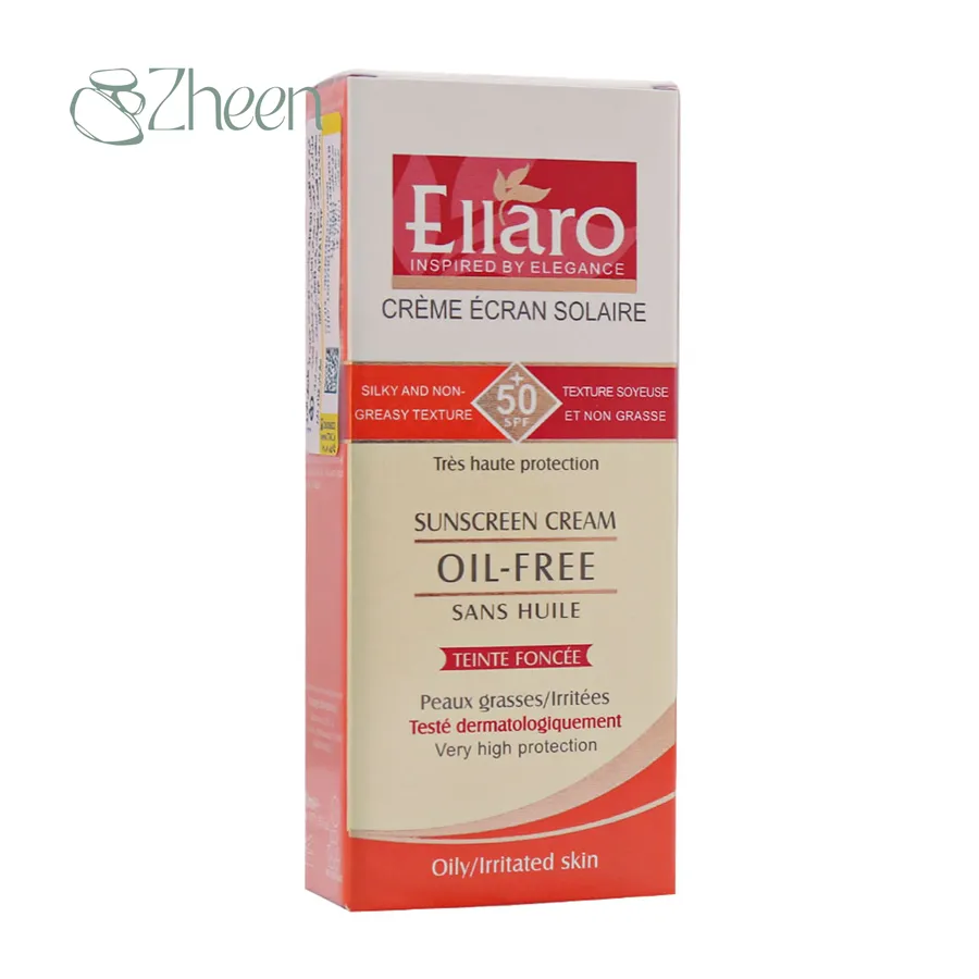 کرم ضد آفتاب SPF50 فاقد چربی بی رنگ الارو 40میل