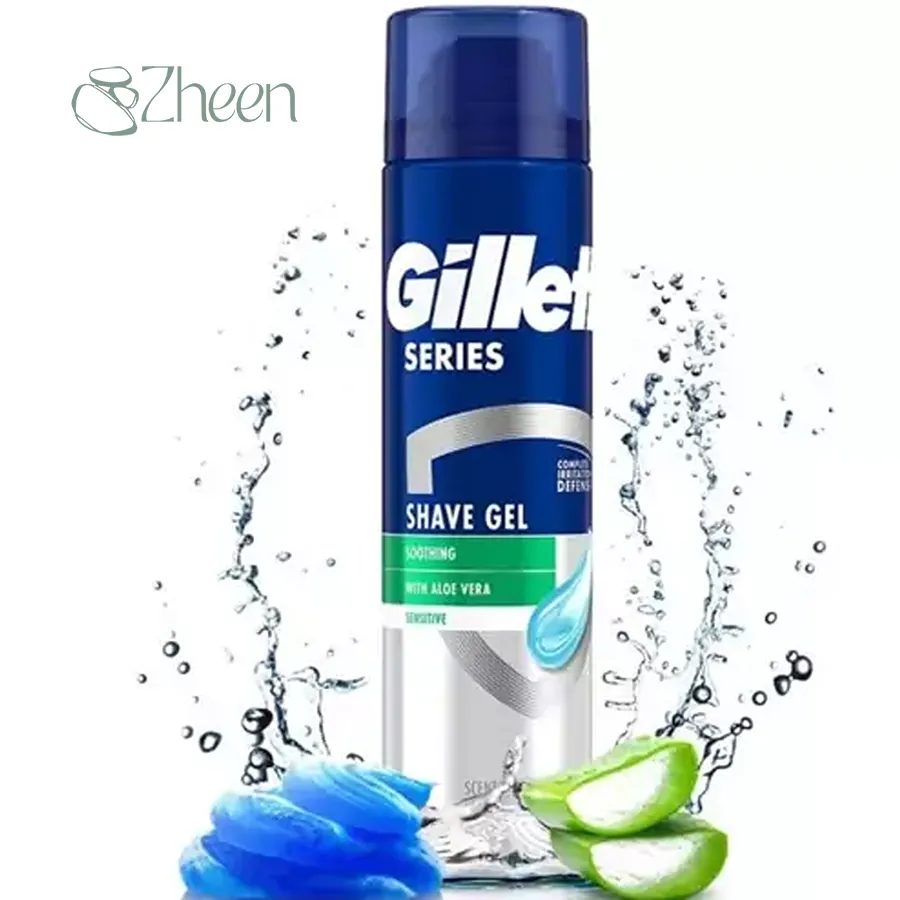 ژل اصلاح ژیلت مدل Soothing حجم 200 میلی لیتر