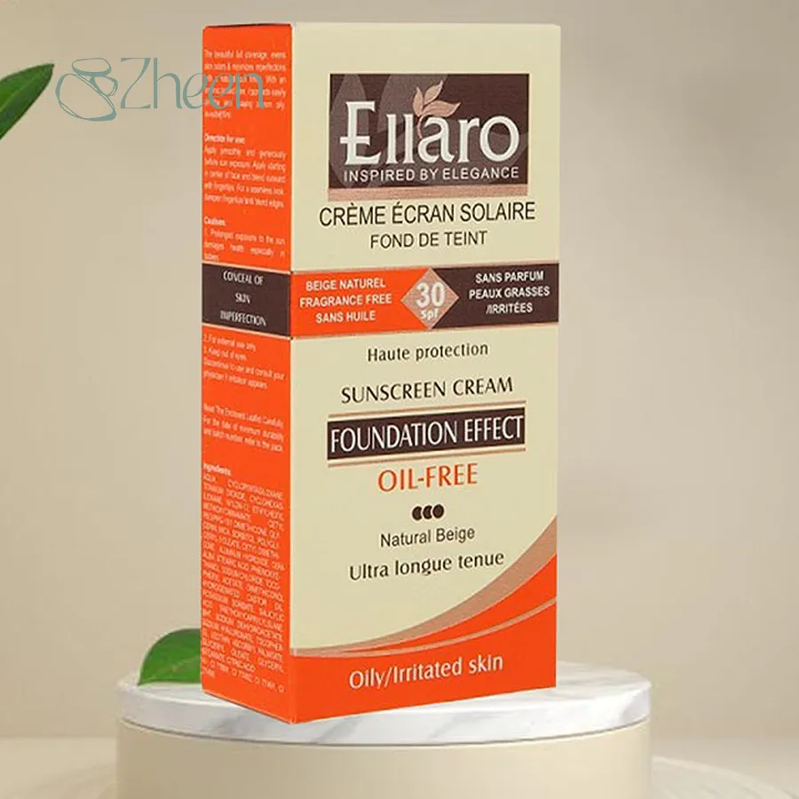 کرم ضد آفتاب رنگی الارو با SPF30 مات فاقد چربی بژ روشن  40 میل