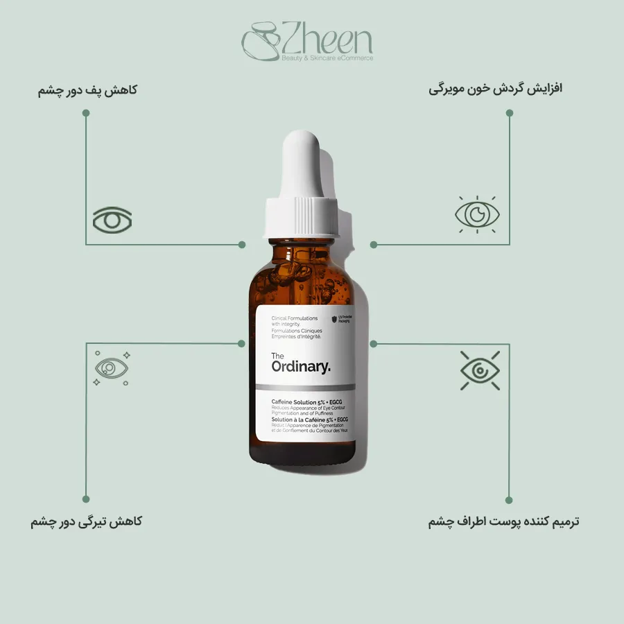 سرم دور چشم کافئین اوردینری 30 میلی لیتر
