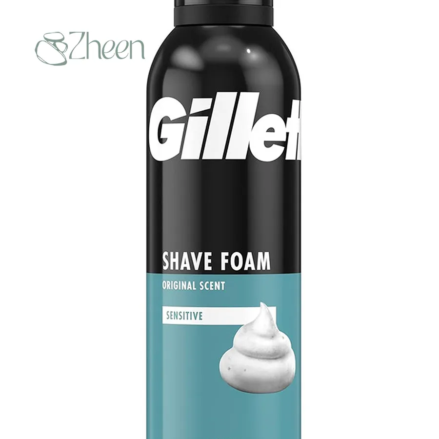 فوم اصلاح ژیلت مدل Original Scent Sensitive حجم 200 میلی لیتر